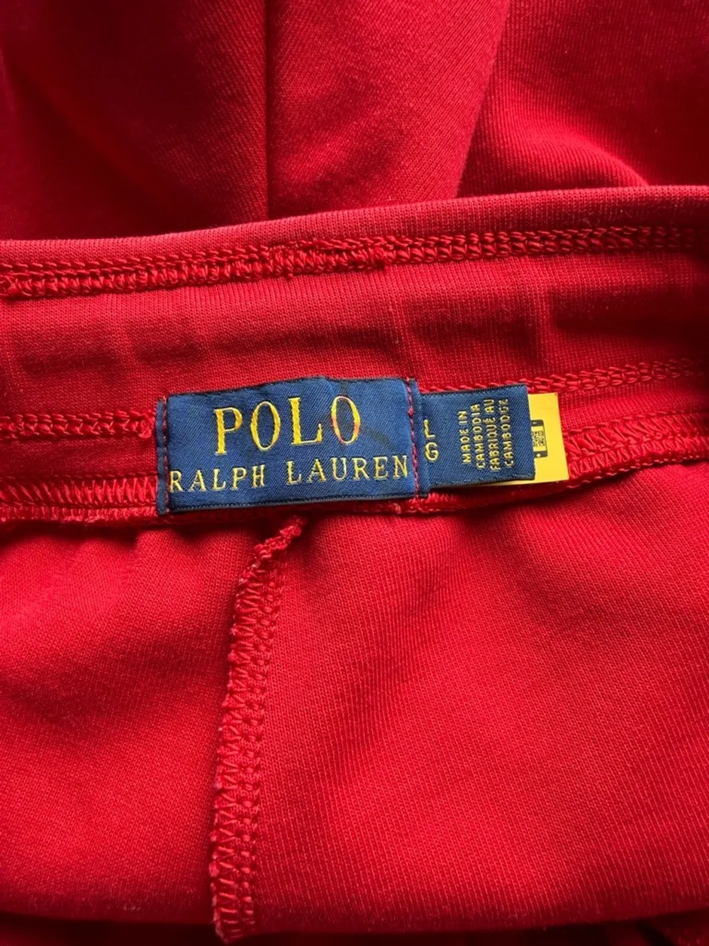 Polo Ralph Lauren Double Knit Shorts Red mens sweat short logo Sz L